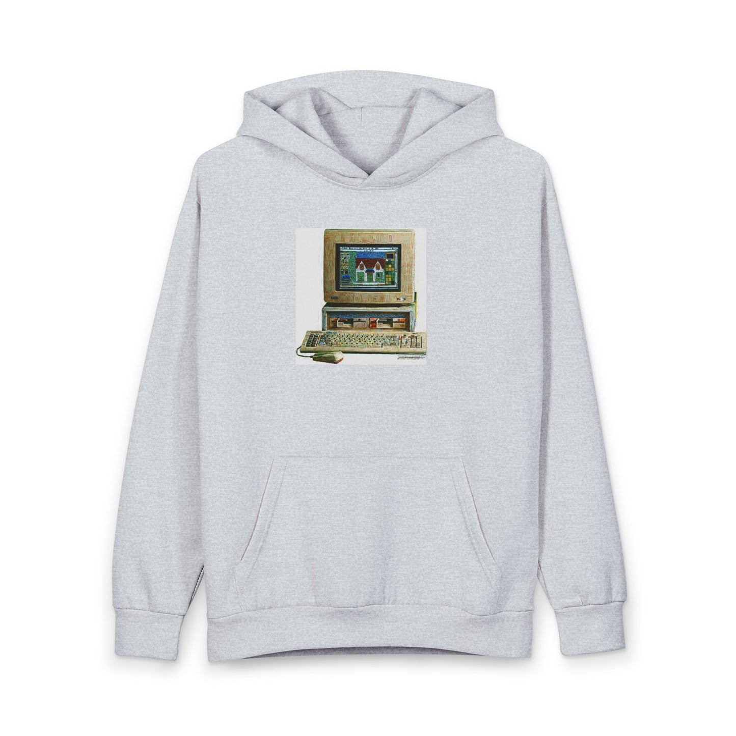 Retro Computer Hoodie — Vintage PC-1512 Graphic Pullover