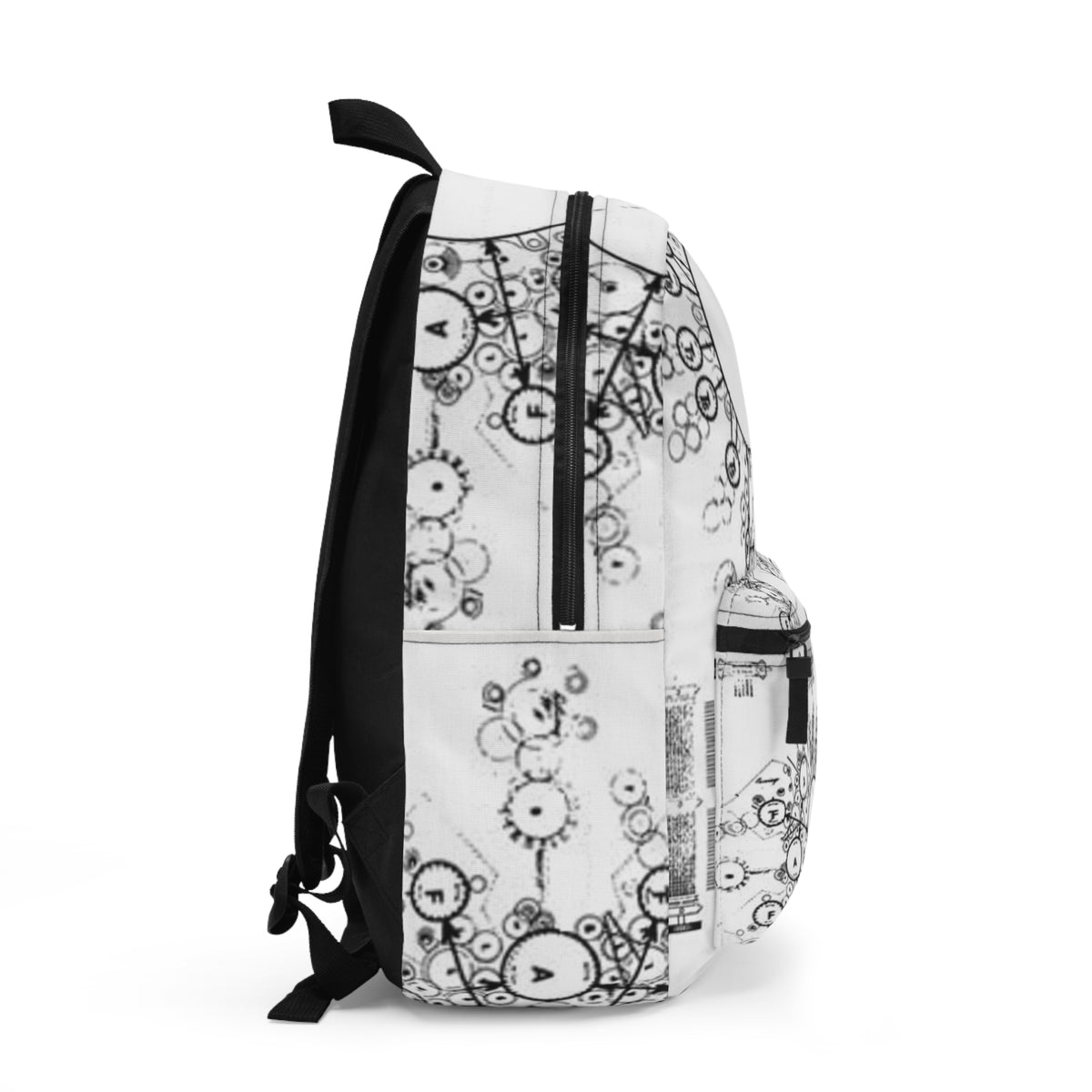 Analytical Engine themed Backpack - plain Black & White