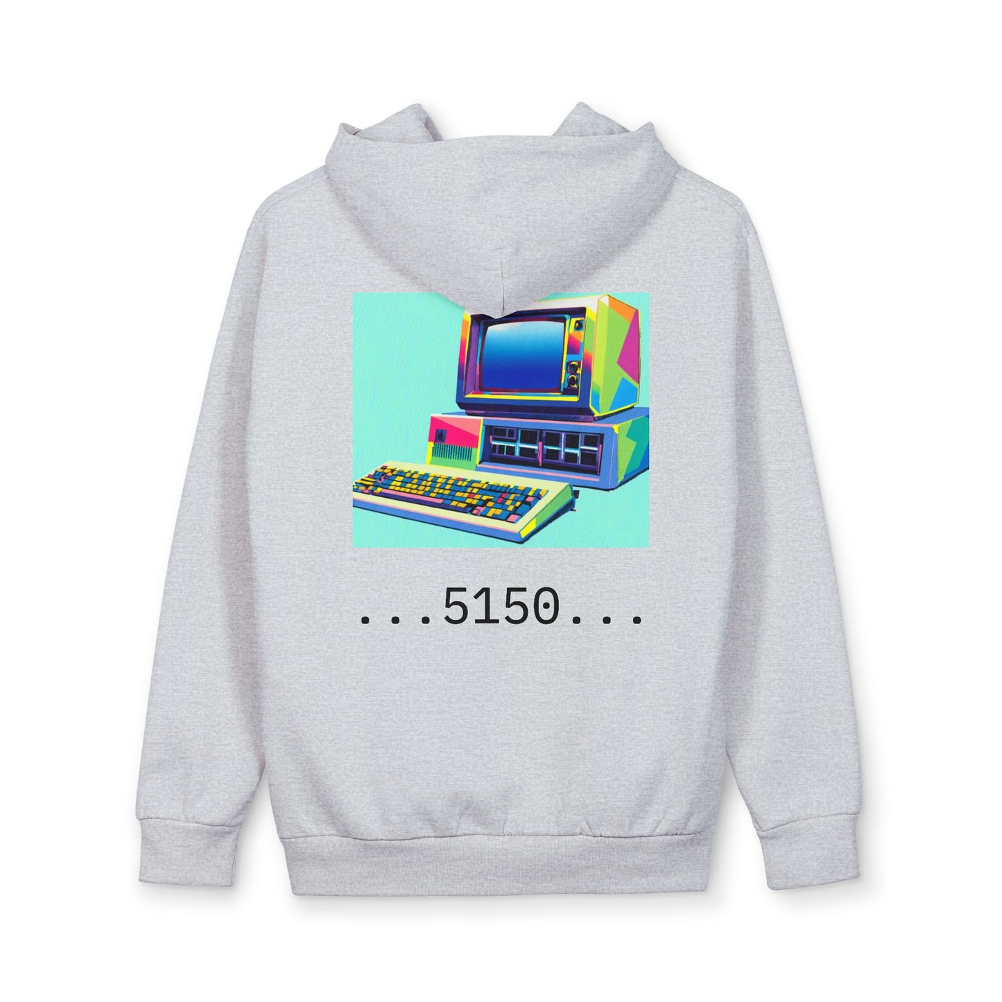 Retro Computer Hoodie — Vintage 5150 PC Graphic Pullover