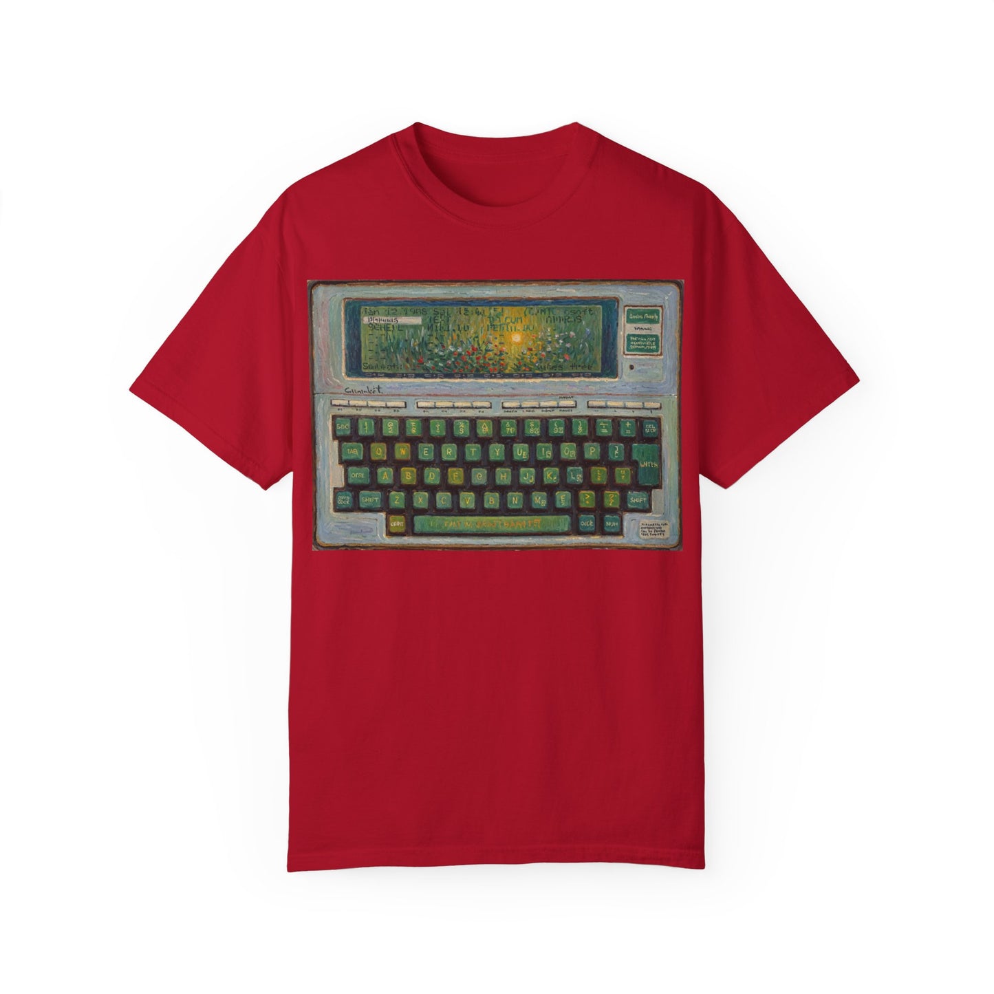 Classic Laptop PC T-Shirt - Floral Art Color