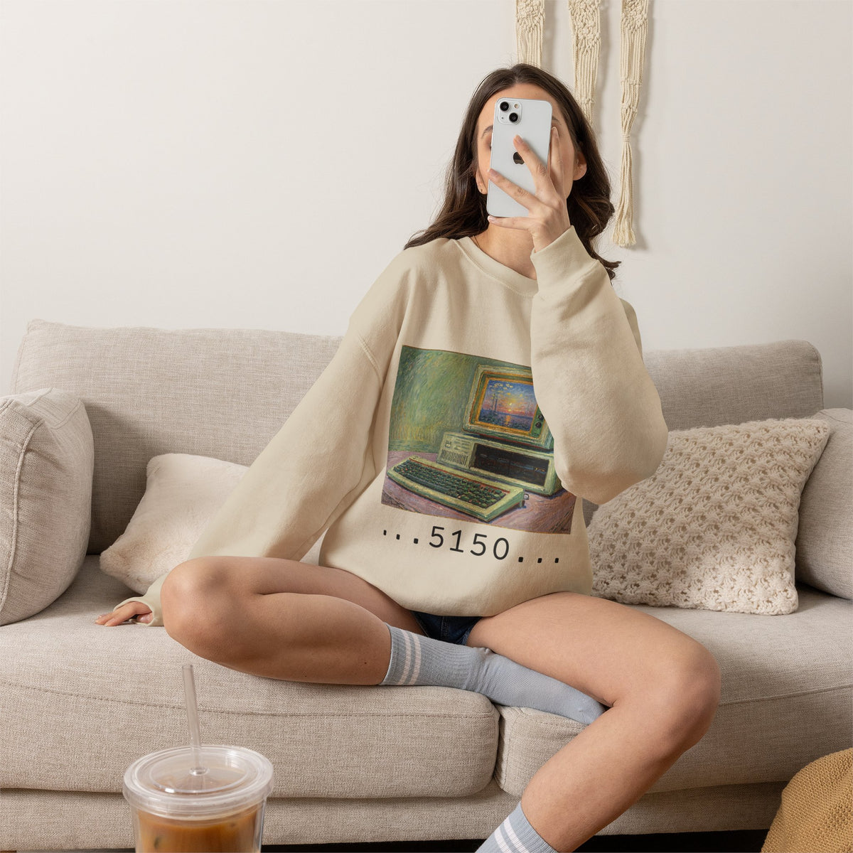 Classic PC Themed Crewneck Sweatshirt - 5150 Vintage PC Graphic