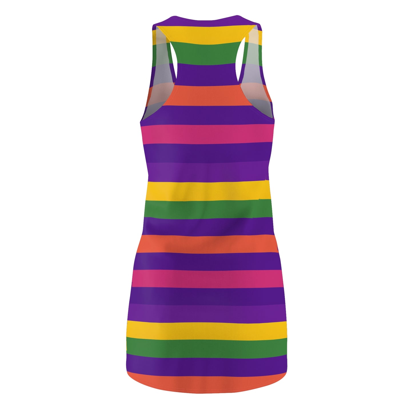 Six Color Stripe Women's Racerback Dress, Tech Lover Dress, Fun Party Dress, Summer Vibes Dress, Festival Outfit, Unique Gift