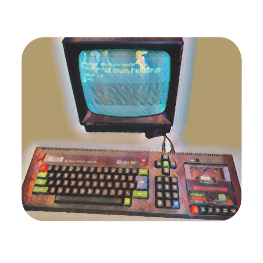Classic 8 bit Home Computer Mouse Pad, Vintage Tech Desk Accessory, Gaming Gift, Home Office Decor.