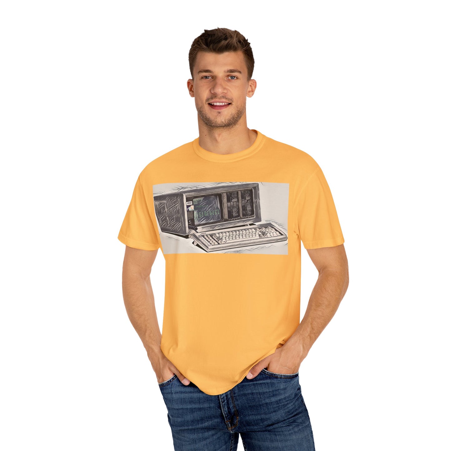 Classic Luggable PC T-Shirt - Ink Art Monochrome