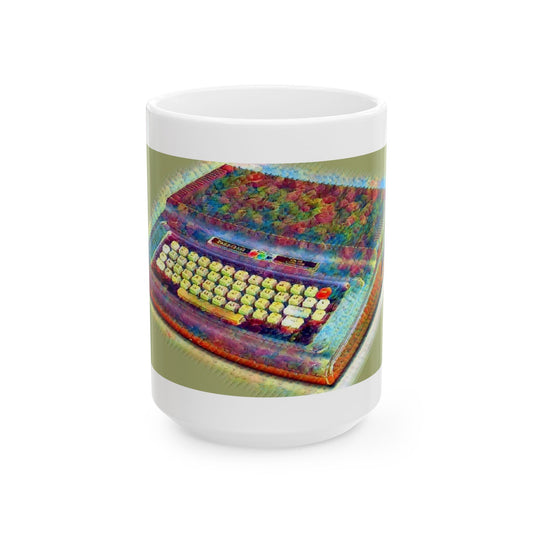 Vintage Computer Ceramic Mug | Classic Color Computer Paint Art Color Design | Perfect for Tech Lovers