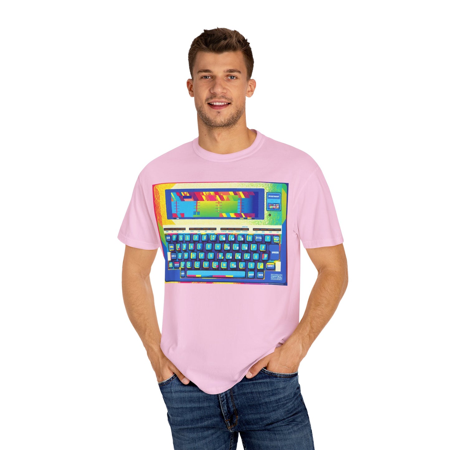Classic Laptop PC T-Shirt - Print Art Multi-Color