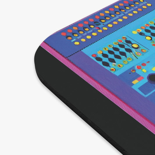 Mainframe Inspired Mouse Pad, Multi-Color Art, Vintage Tech Desk Accessory, Gaming Gift, Home Office Decor.