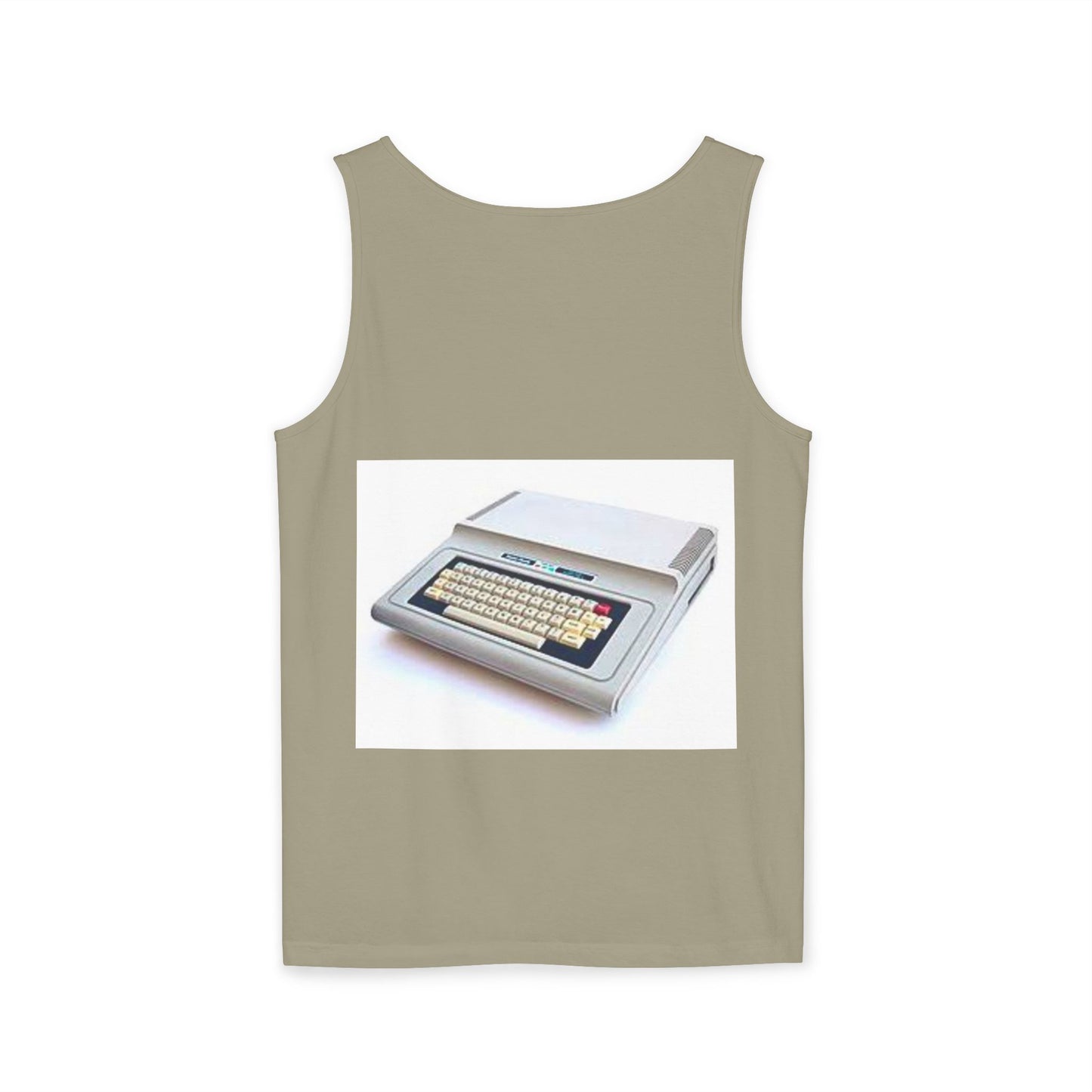 TRS-80 CoCo Themed Tank Top | Monochrome Art | Unisex Retro Graphic Tee for Tech Lovers, Summer Fashion, Gift for Nerds, Festival Wear, 80s Style