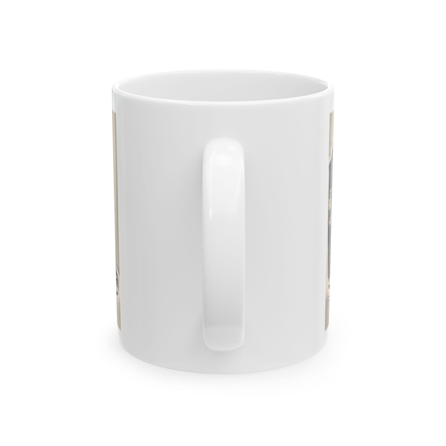Vintage Computer Ceramic Mug | Classic Business Machine Ink Art Monochrome Design | Perfect for Tech Lovers