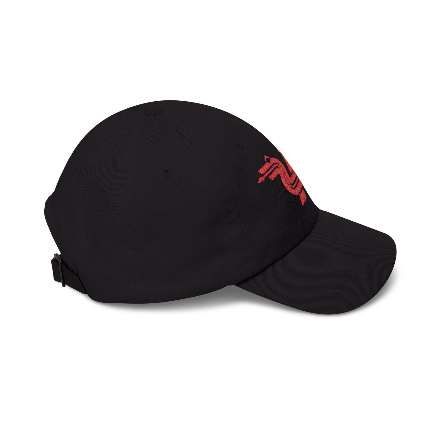Dragon Computers Cap with Retro Red Winged Snake Logo - Vintage Athletic Baseball Hat
