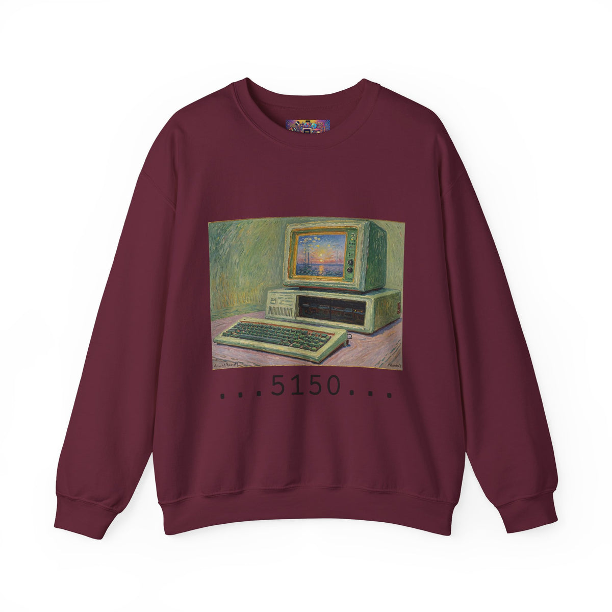 Classic PC Themed Crewneck Sweatshirt - 5150 Vintage PC Graphic