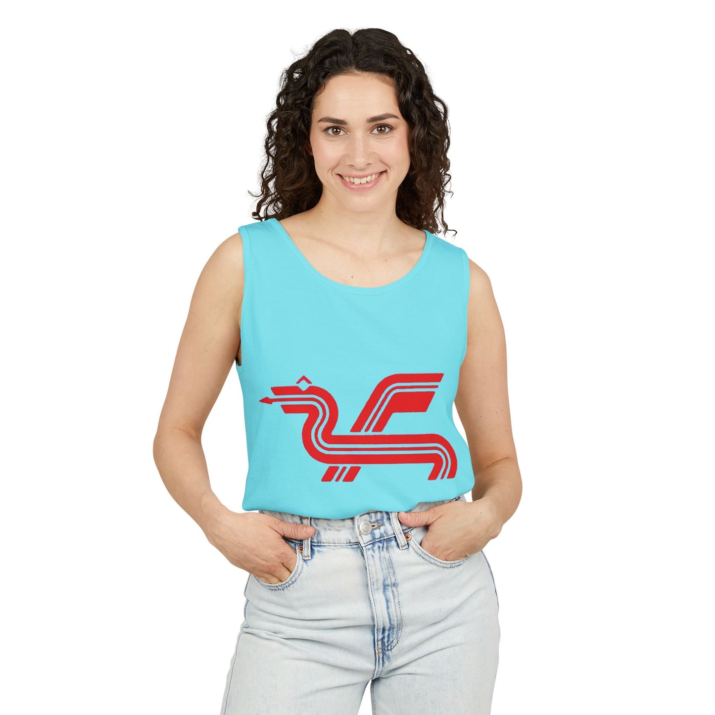 Classic 8 bit home computer inspired Tank Top | Monochrome Art | Unisex Retro Graphic Tee for Tech Lovers, Summer Fashion, Gift for Nerds, Festival Wear, 80s Style